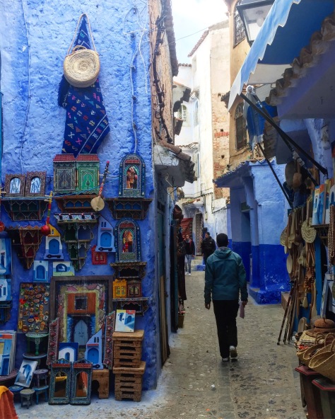 Blue-washed streets of Chefchaouen.