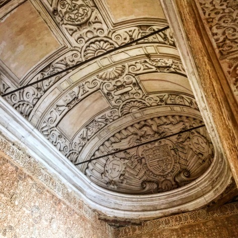 This vaulted ceiling shows a beautiful fusion of Moorish and later European designs.